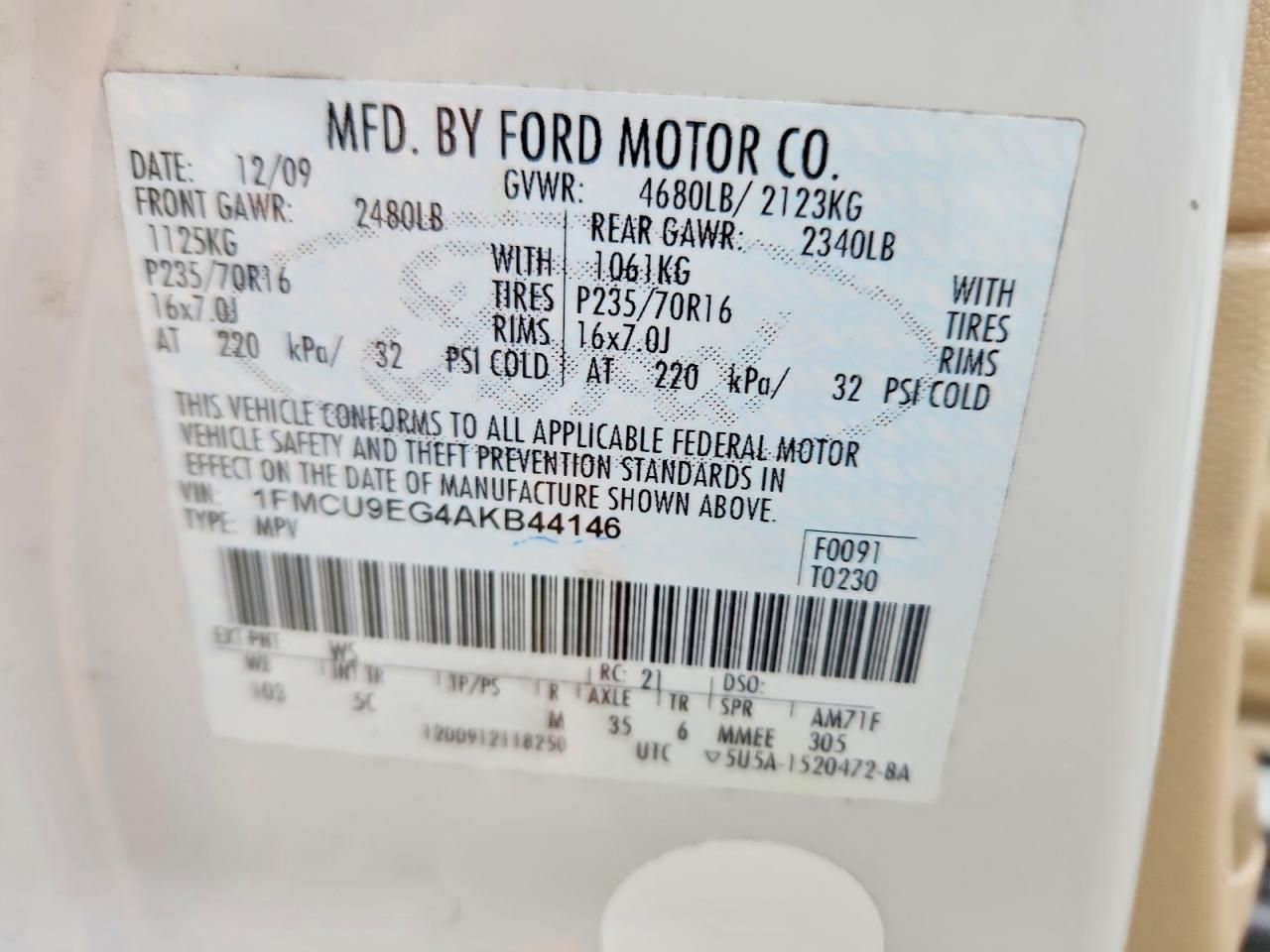 2010 Ford Escape Limited