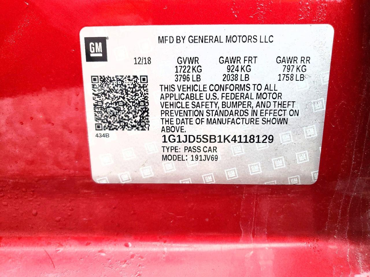 2019 Chevrolet Sonic lt