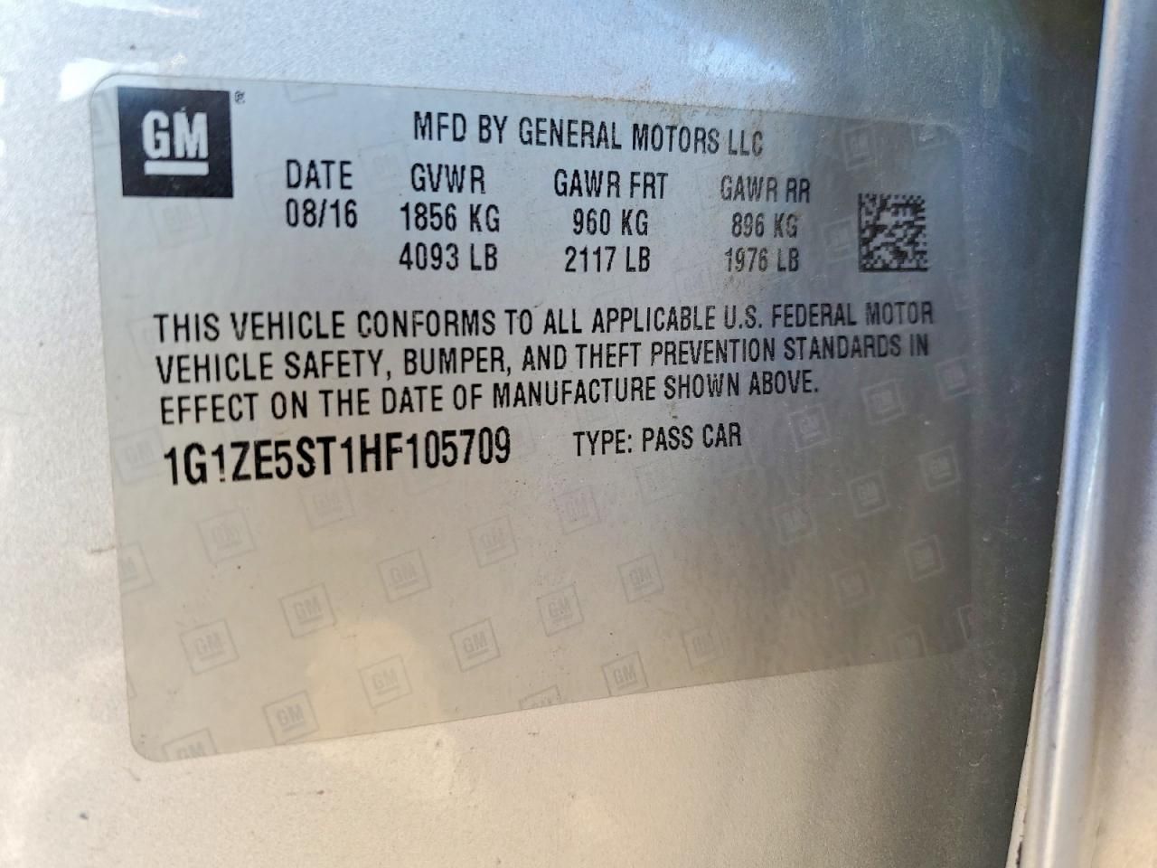 2017 Chevrolet Malibu lt