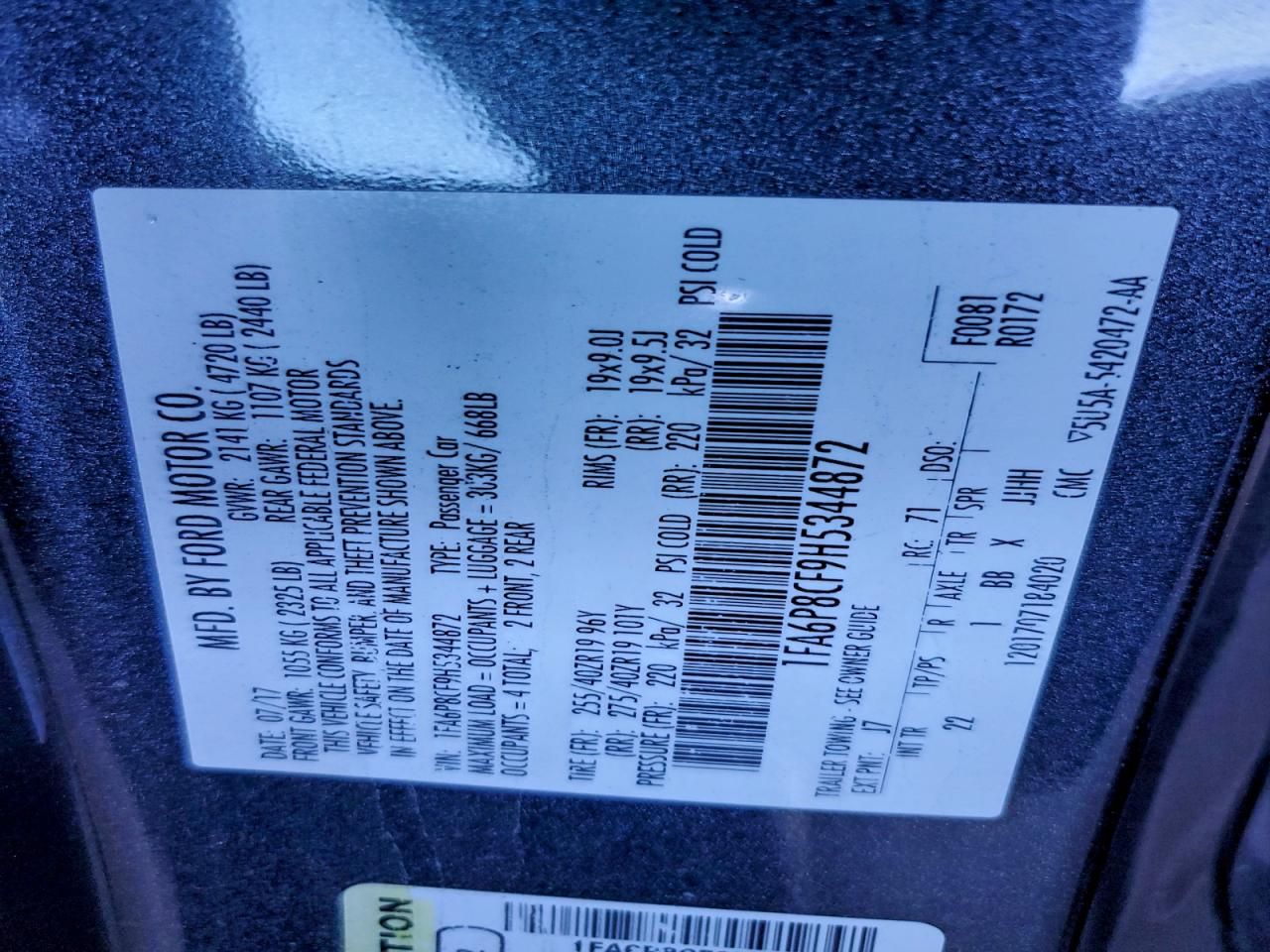 2017 Ford Mustang gt