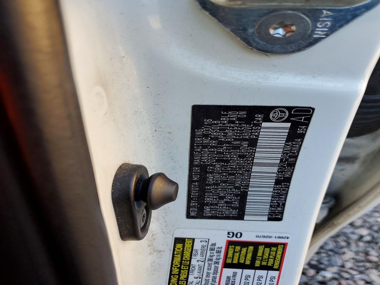 2016 Toyota Corolla l