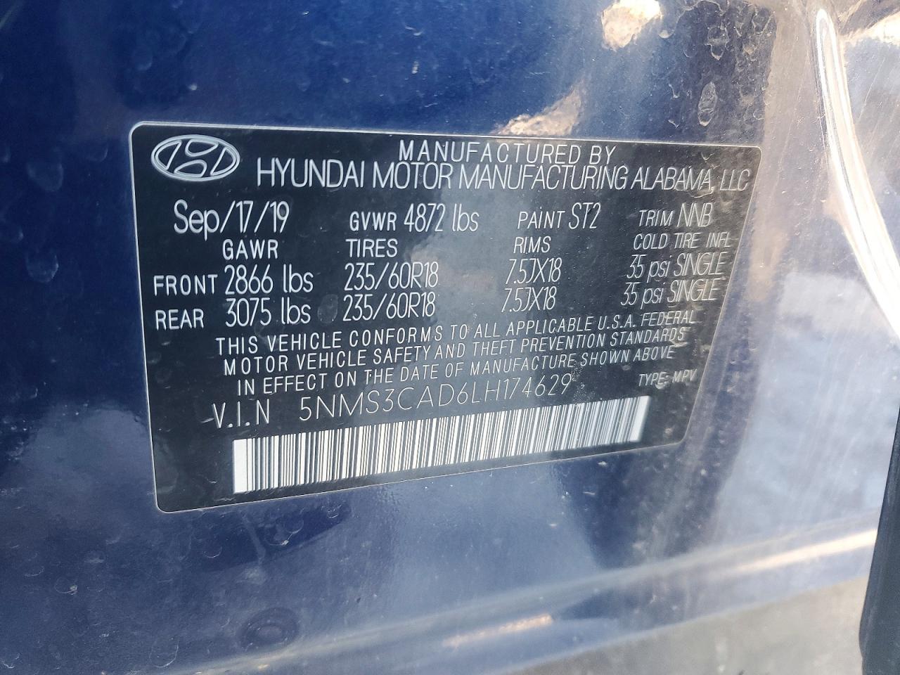 2020 Hyundai Santa fe sel