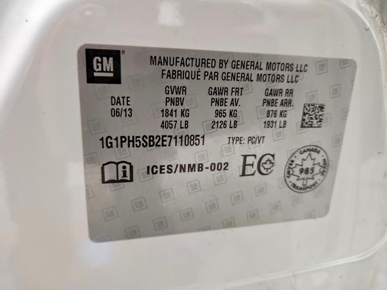 2014 Chevrolet Cruze eco