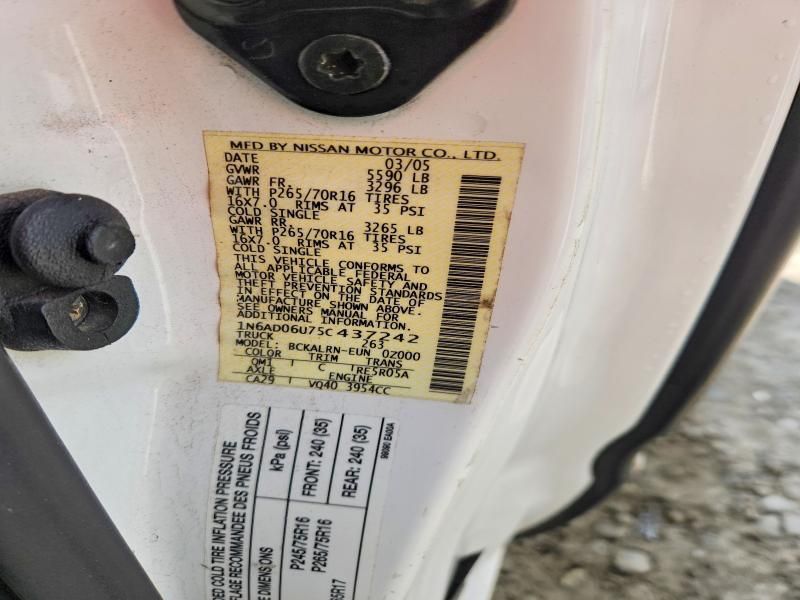 2005 Nissan Frontier King cab le