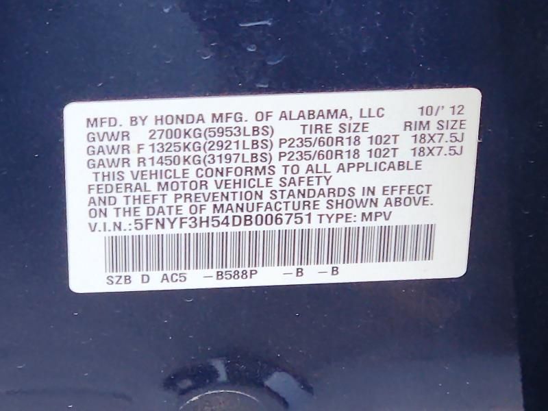 2013 Honda Pilot exl