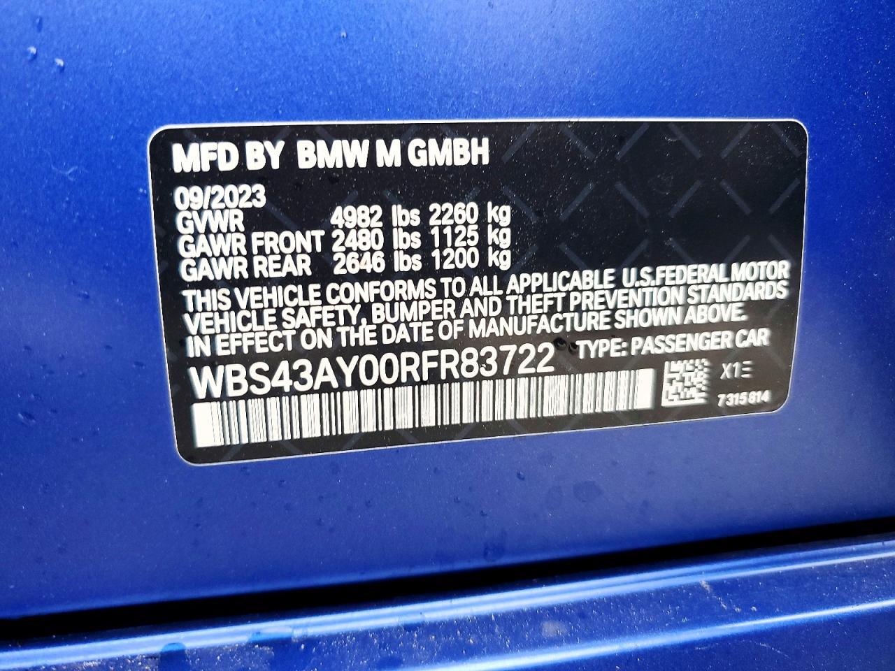 2024 BMW M3 Competition