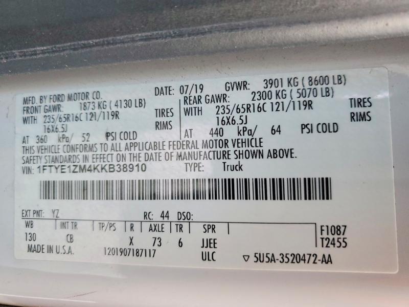 2019 Ford Transit T-150 Utility / Service van