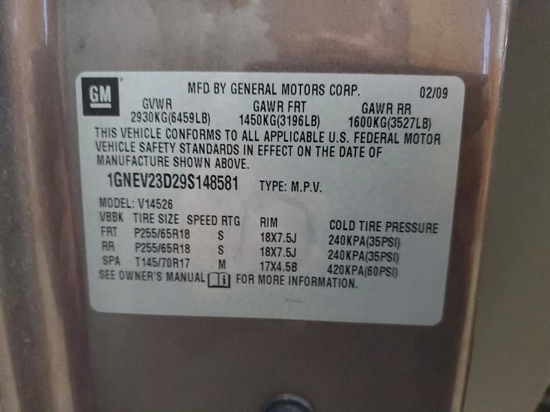 2009 Chevrolet Traverse lt