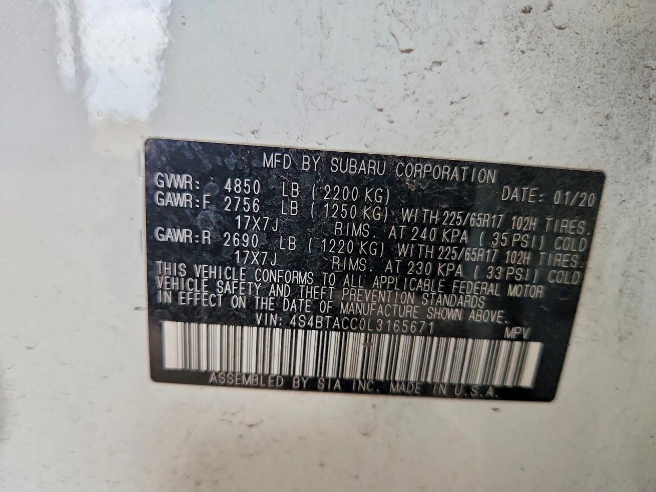 2020 Subaru Outback Premium