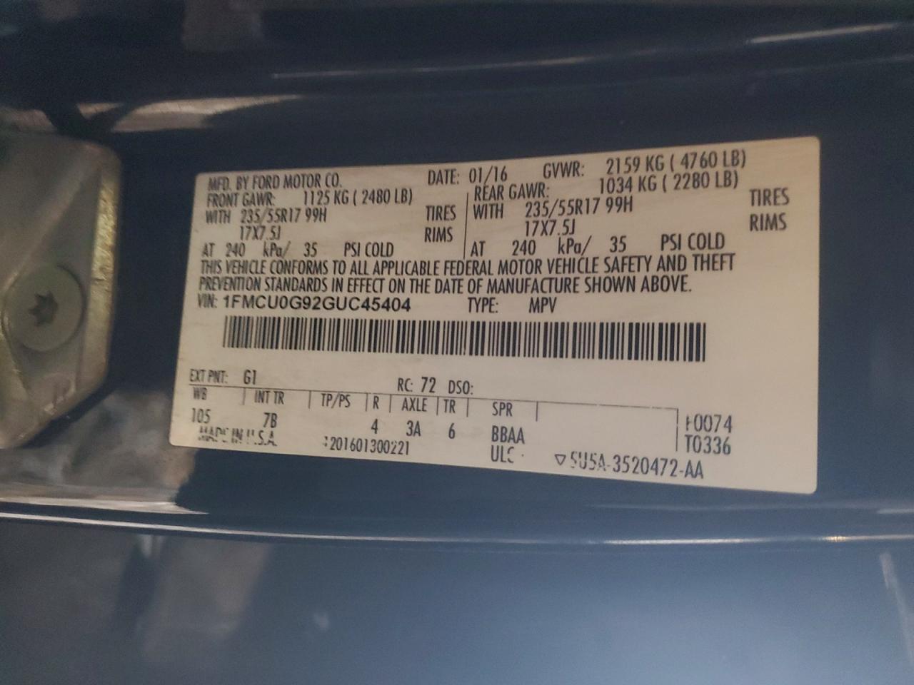 2016 Ford Escape se