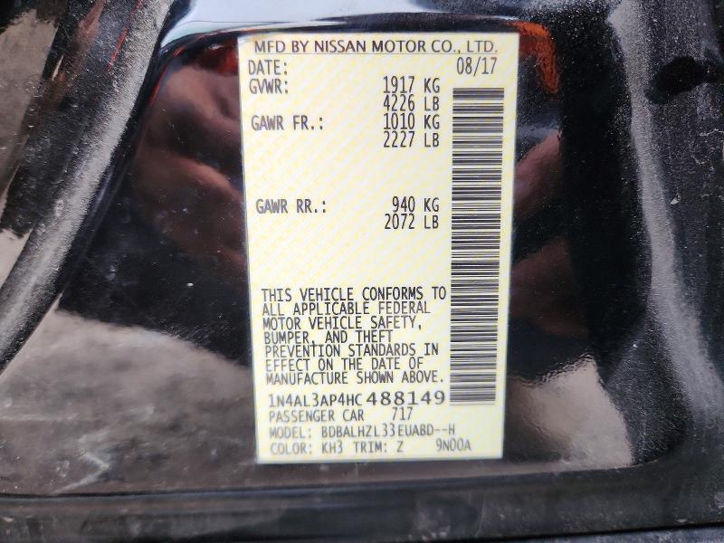 2017 Niss Altima 2.5 sr