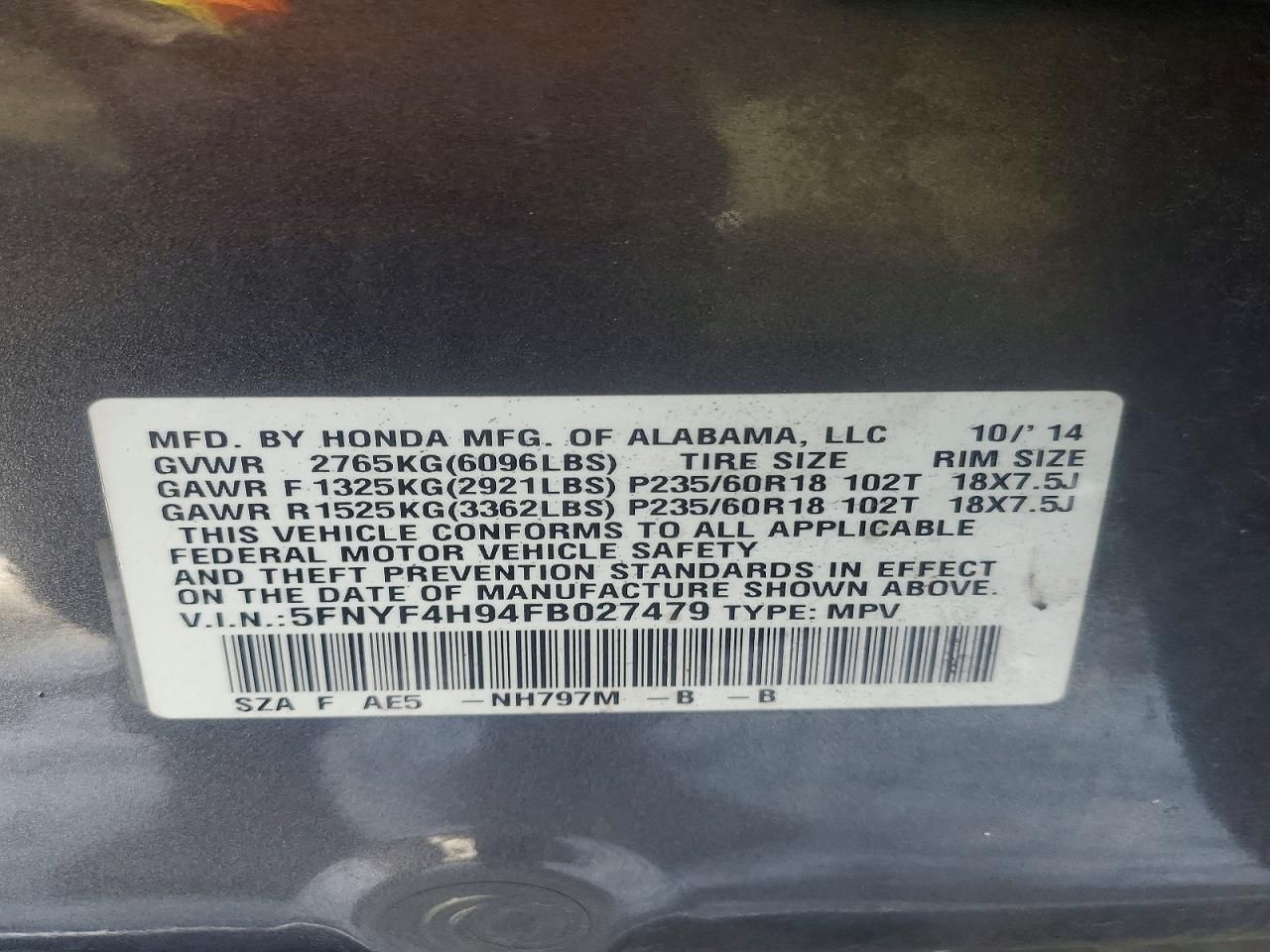 2015 Honda Pilot Touring