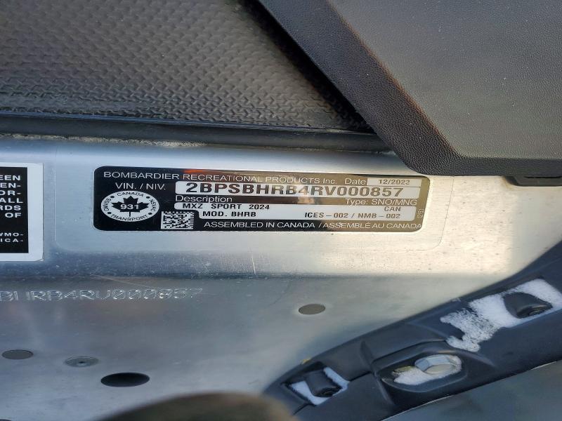 2024 Skidoo 2024 SKI-DOO MXZ Snowmobile