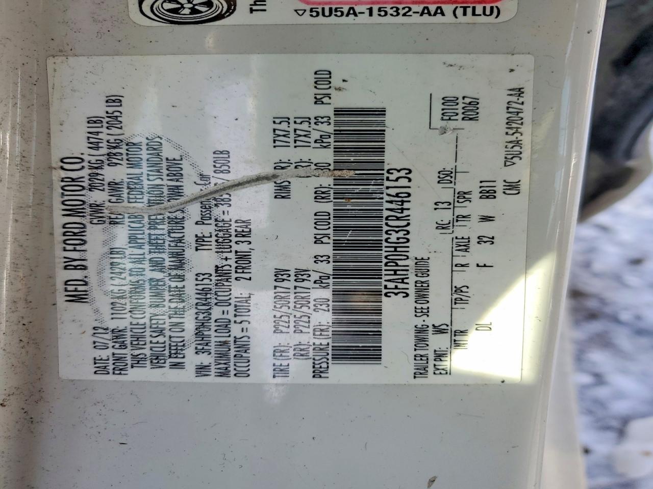 2012 Ford Fusion se