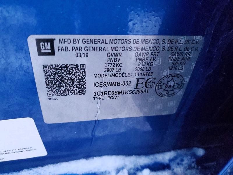 2019 Chevrolet Cruze lt