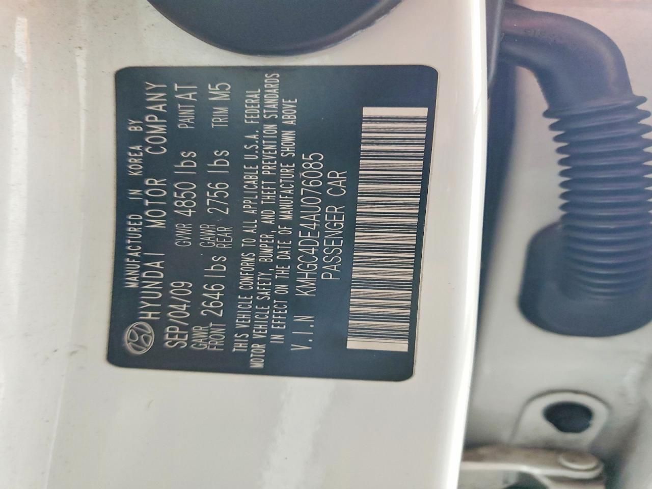 2010 Hyundai Genesis 3.8l