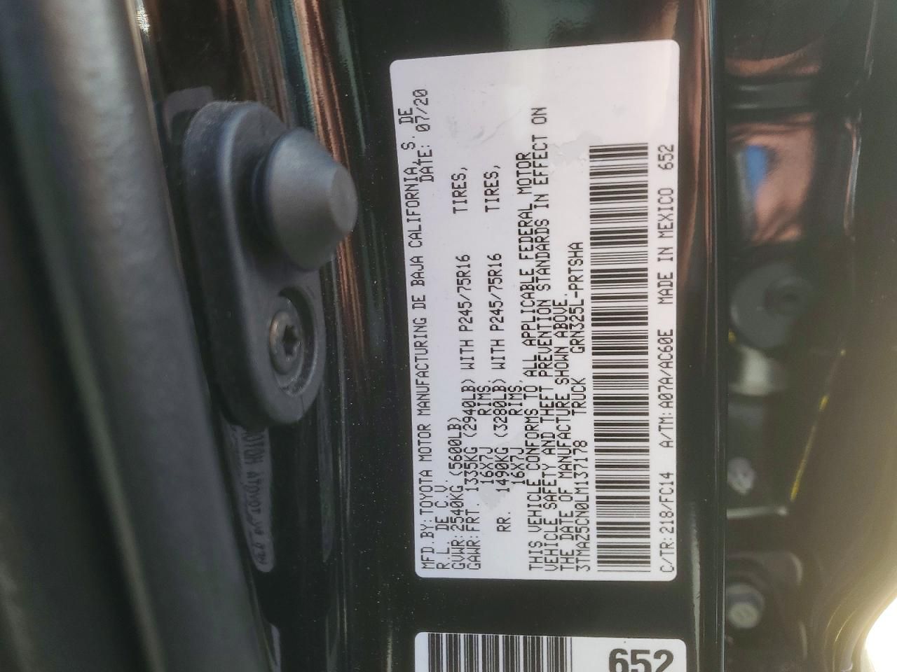 2020 Toyota Tacoma Double cab