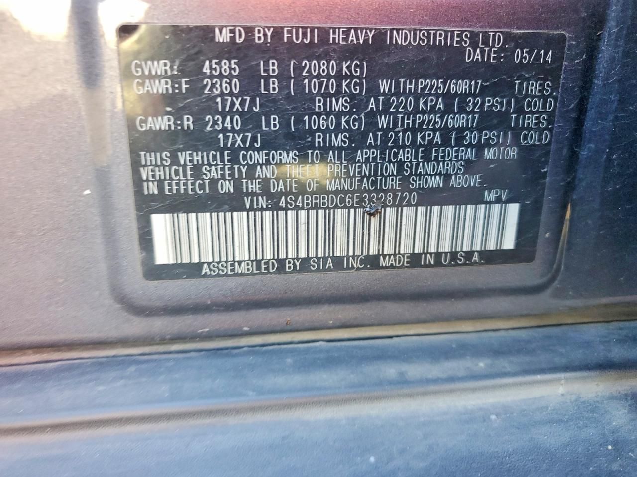 2014 Subaru Outback 2.5i Premium