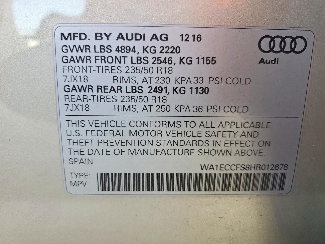 2017 Audi Q3 Premium