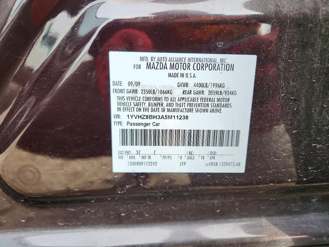 2010 Mazda 6 I