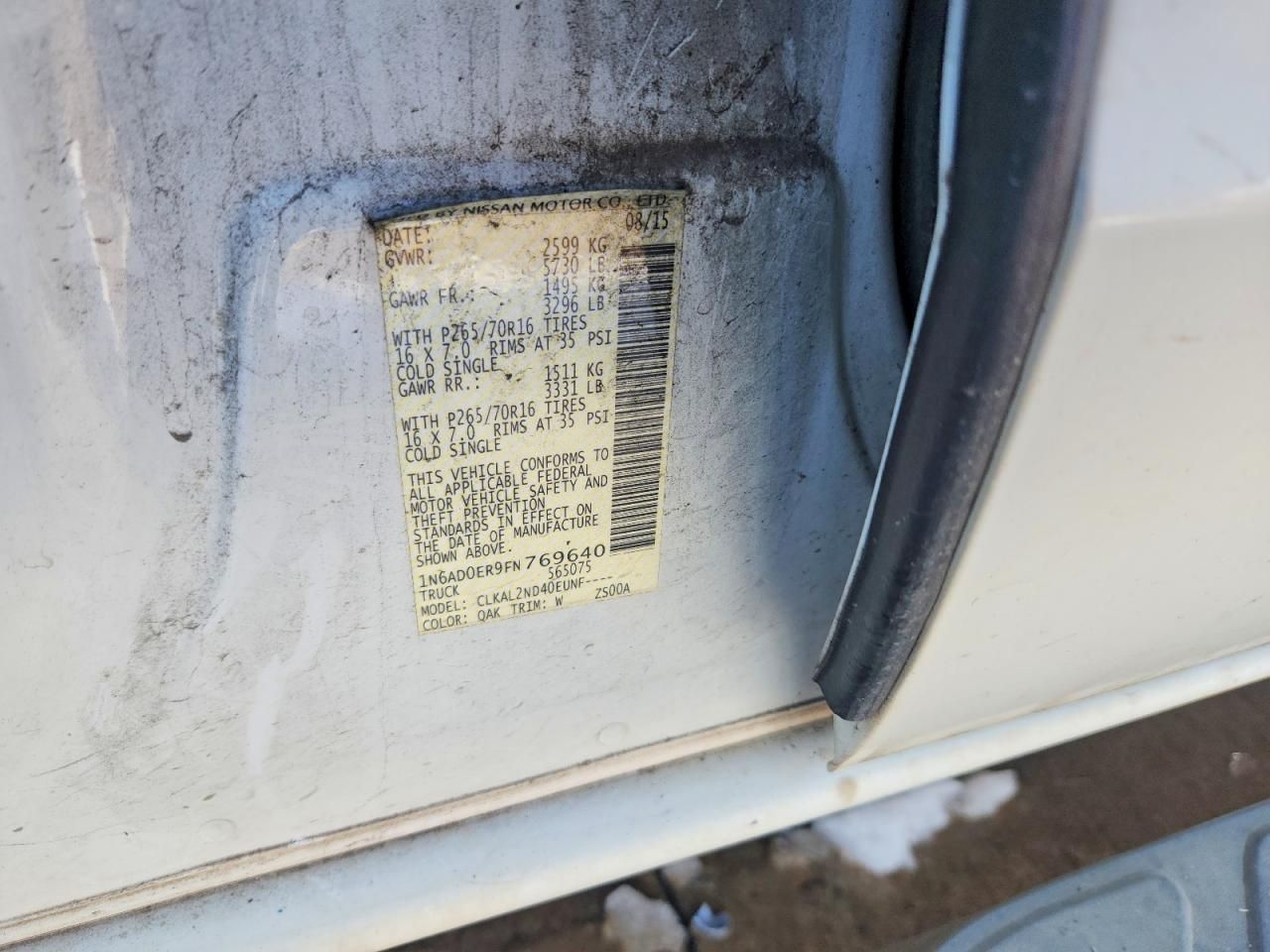 2015 Nissan Frontier s