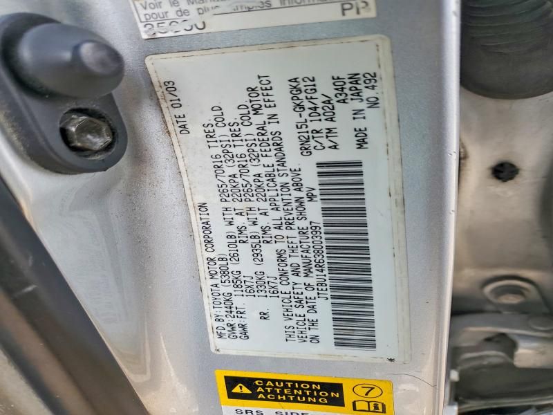 2003 Toyota 4runner SR5