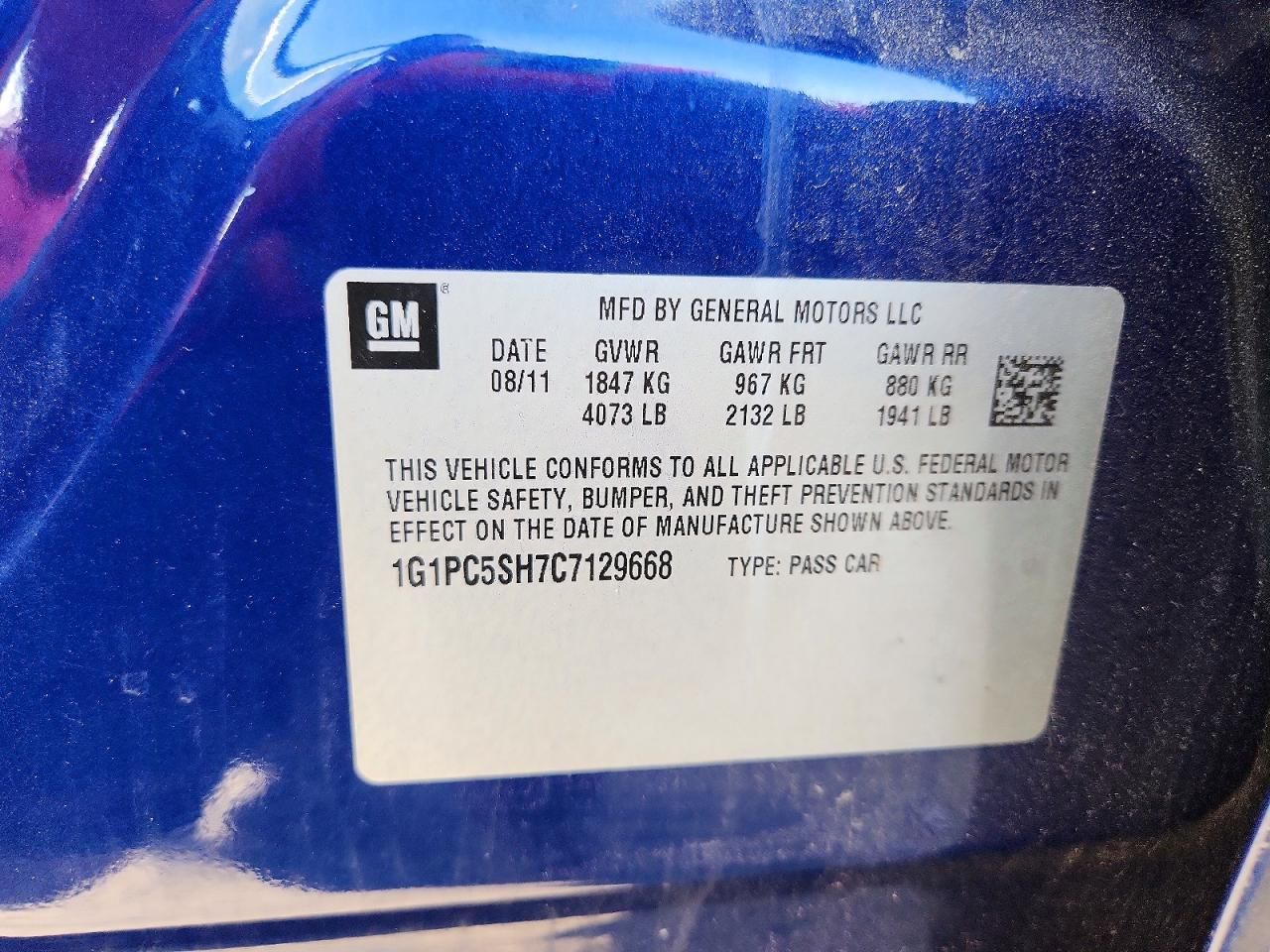 2012 Chevrolet Cruze ls