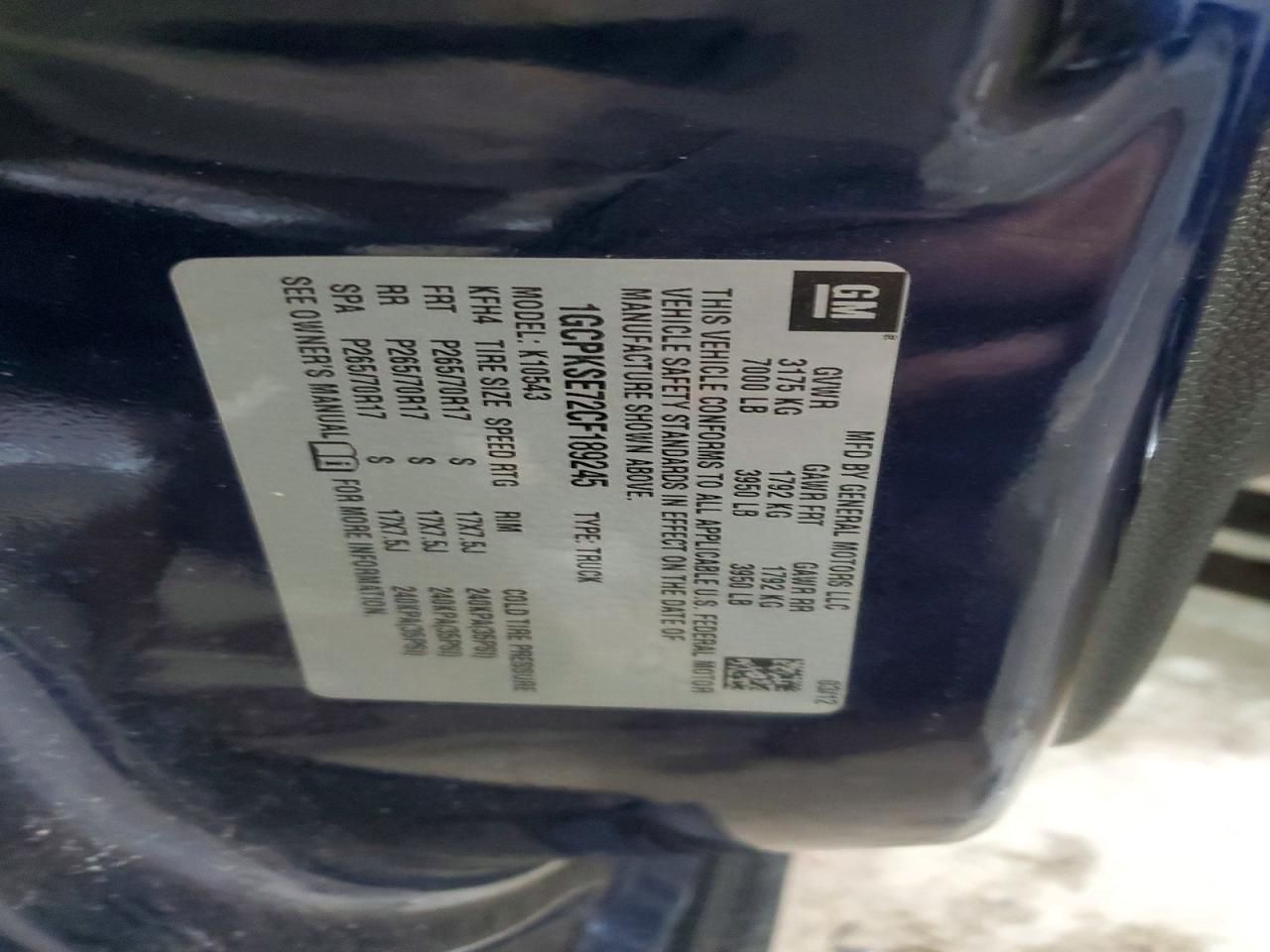 2012 Chevrolet Silverado K1500 LT