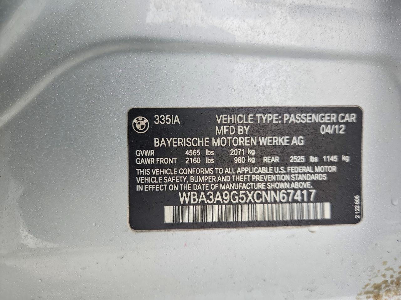 2012 BMW 335 i