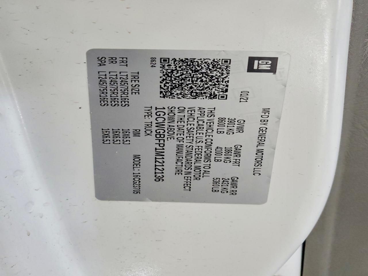 2021 Chevrolet Express G2500 Delivery Van