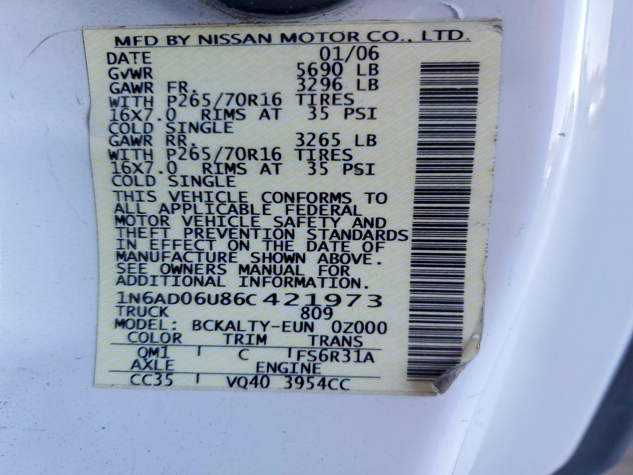 2006 Niss Frontier