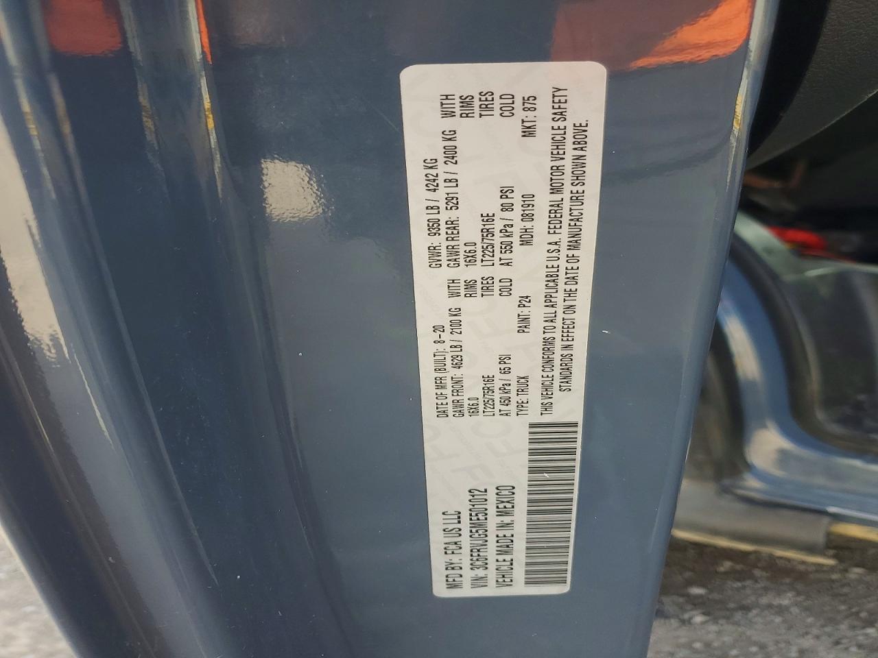 2021 Dodge RAM Promaster 3500 Delivery Van