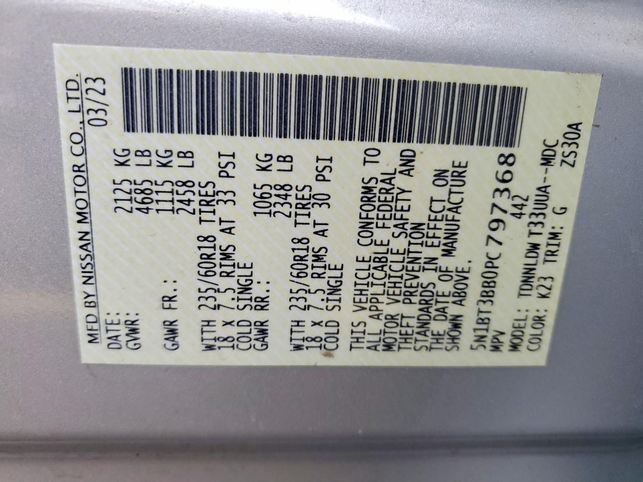 2023 Nissan Rogue sv