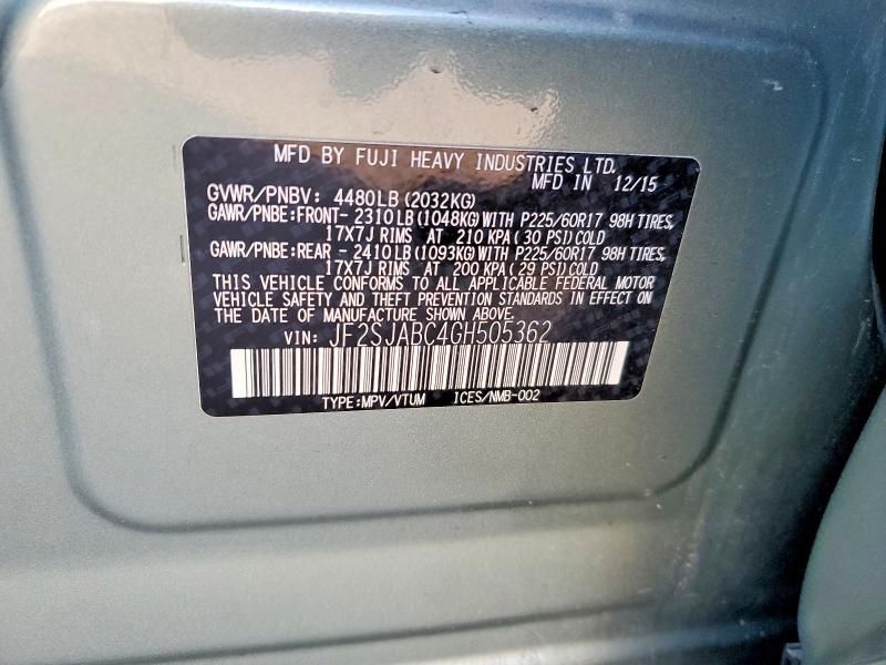 2016 Subaru Forester 2.5i