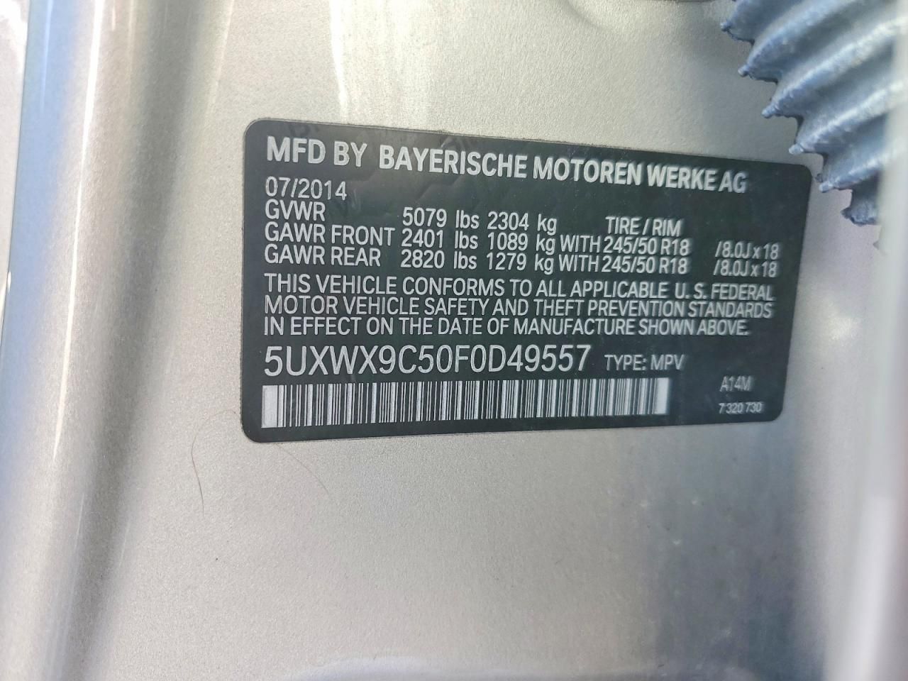 2015 BMW X3 Xdrive28i