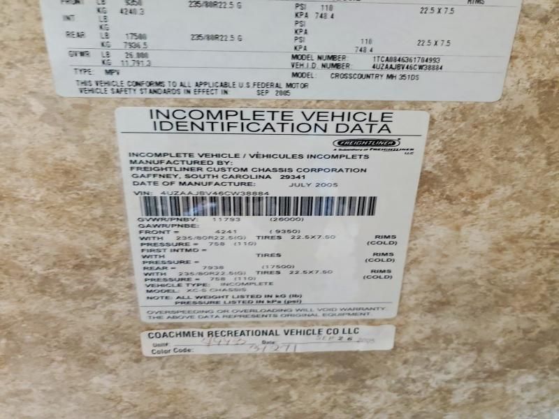 2006 Freightliner Chassis x Line Motor Home