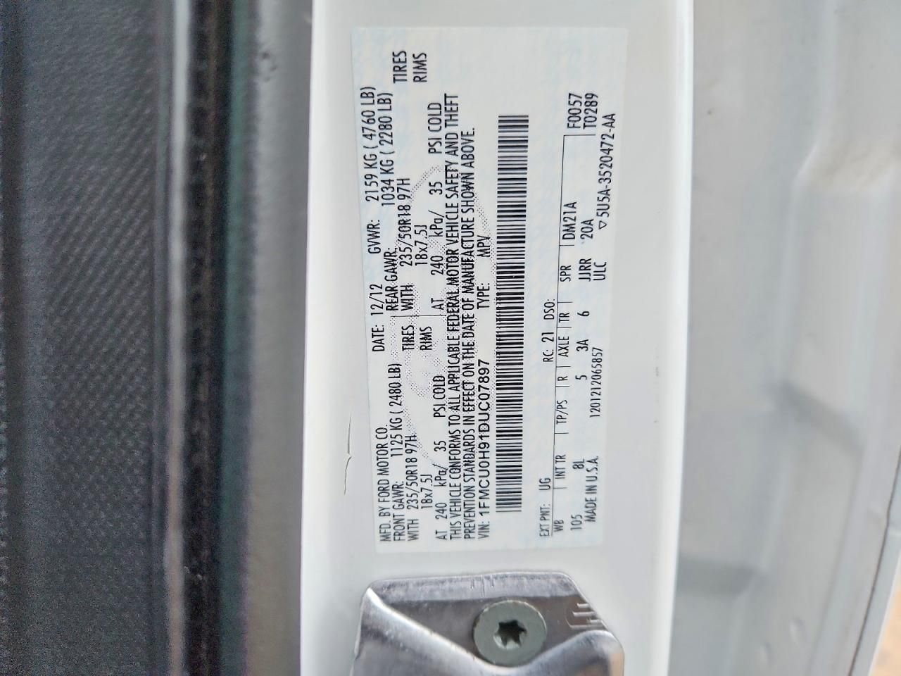 2013 Ford Escape sel