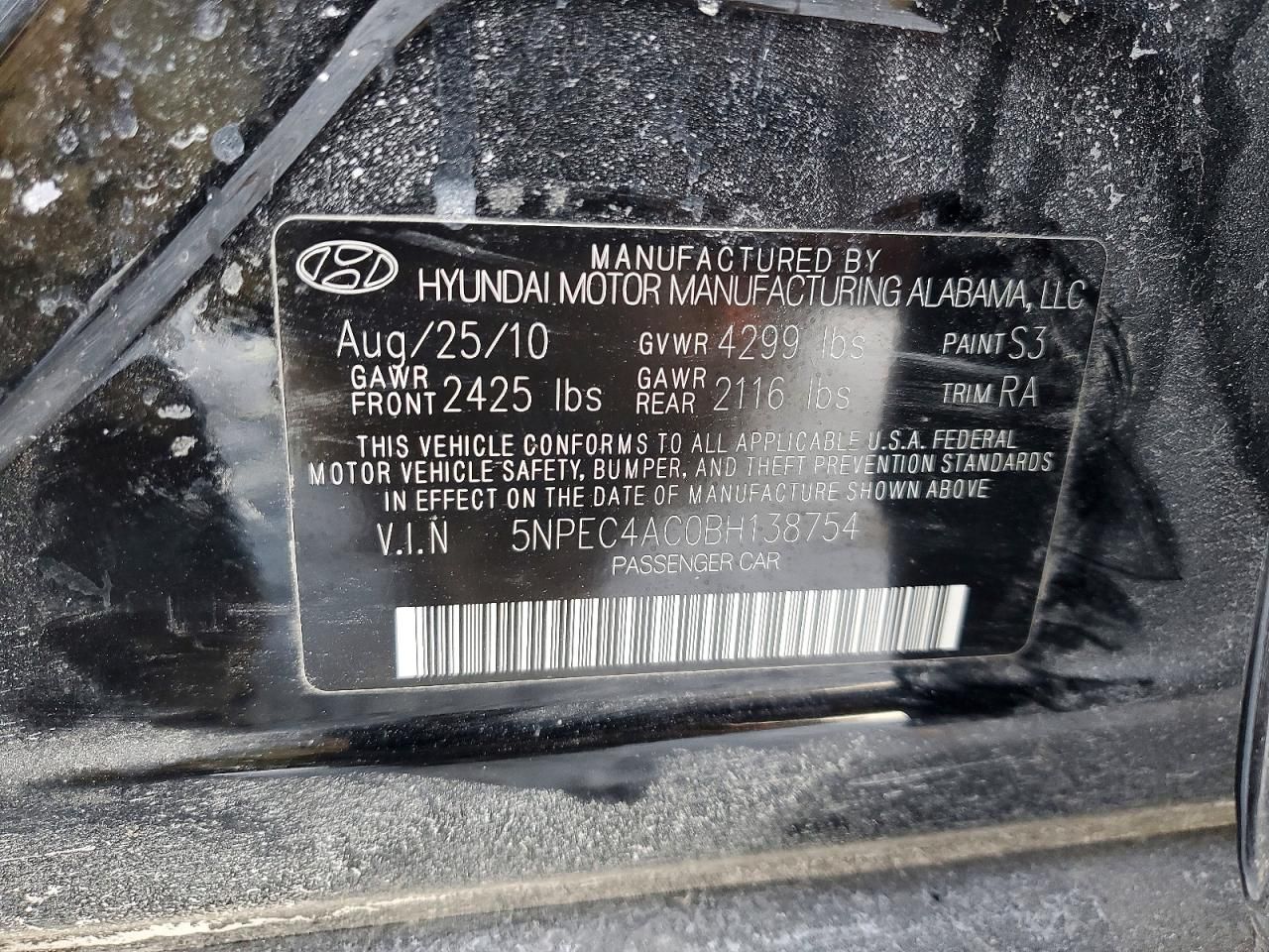 2011 Hyundai Sonata se