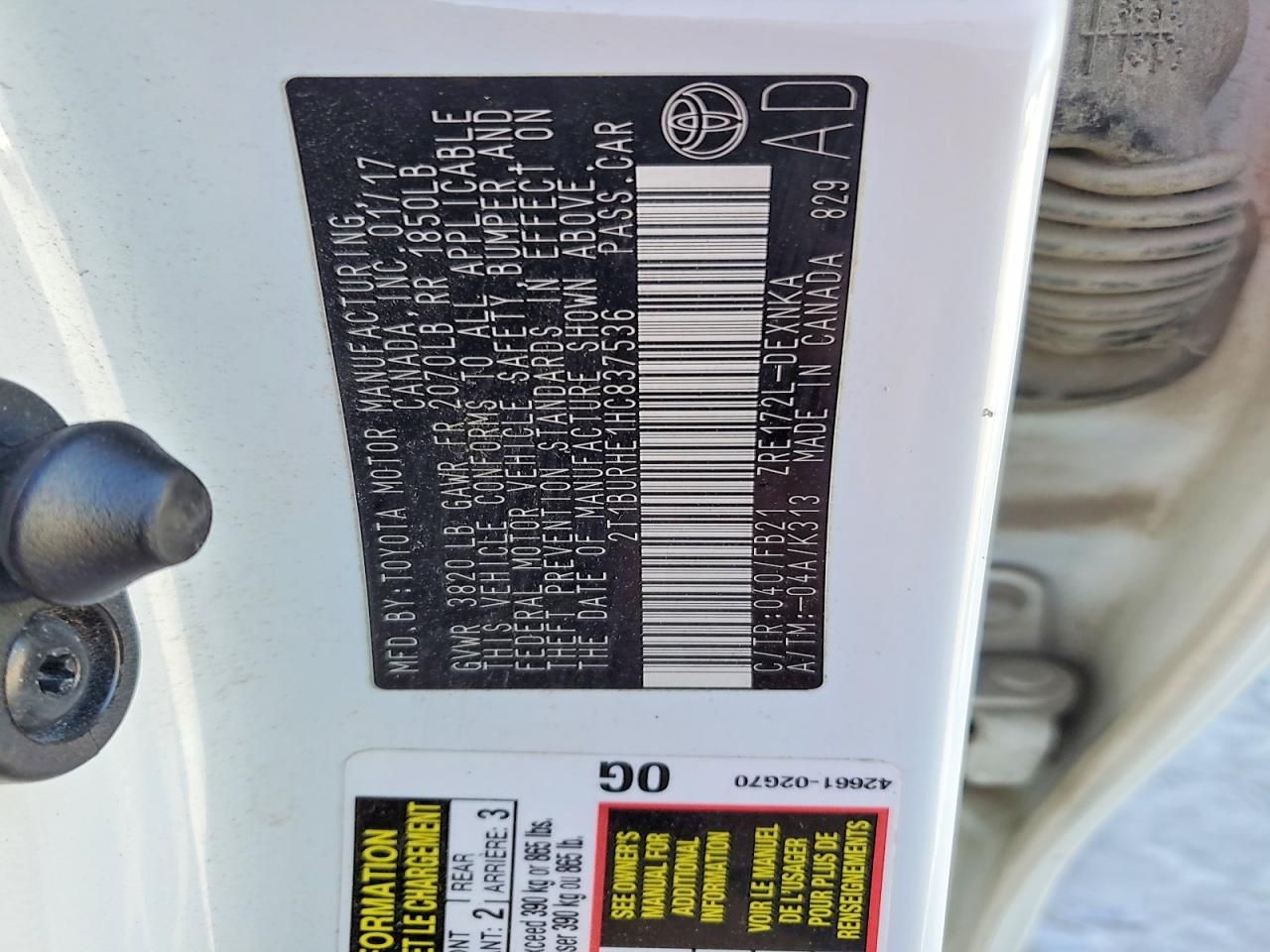 2017 Toyota Corolla l