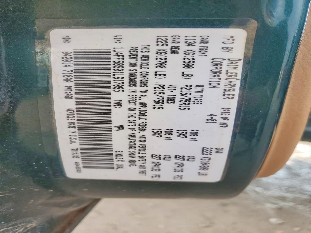 2001 Jeep Cherokee Classic