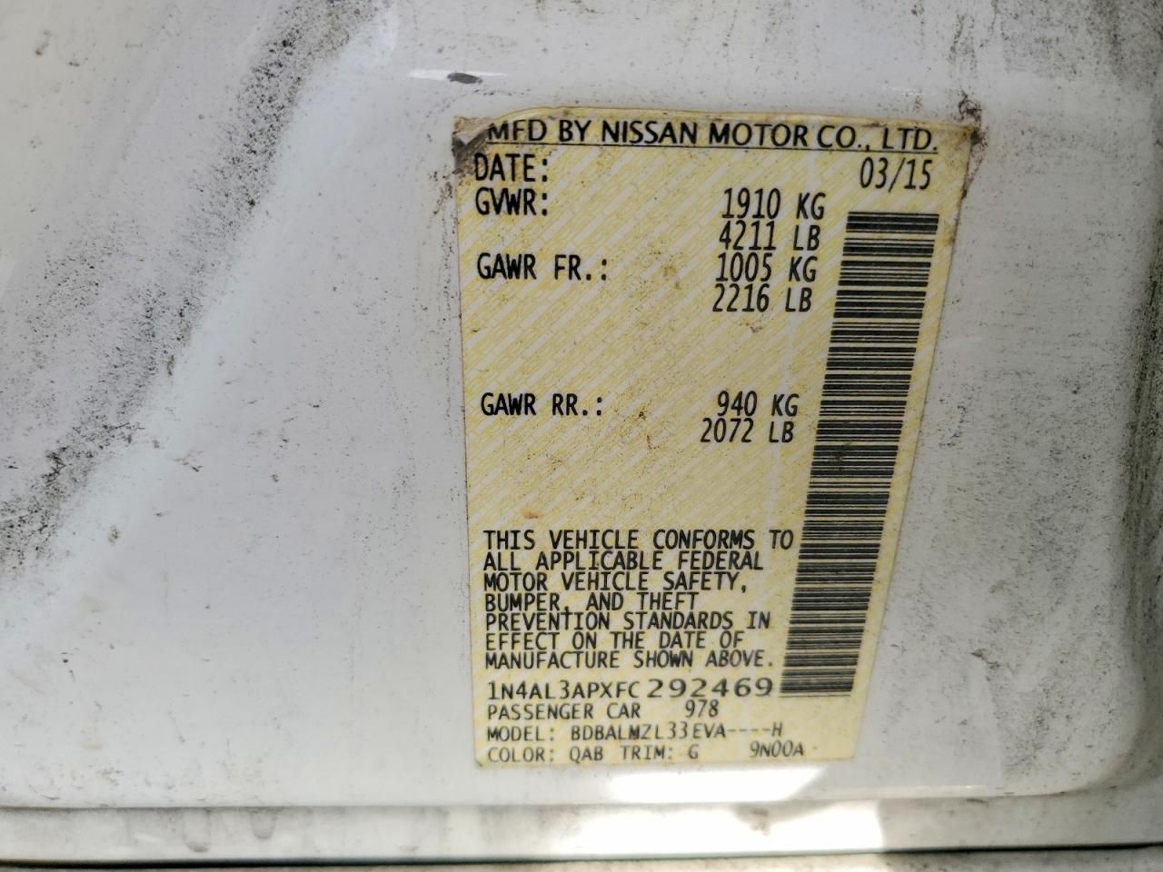 2015 Nissan Altima 2.5