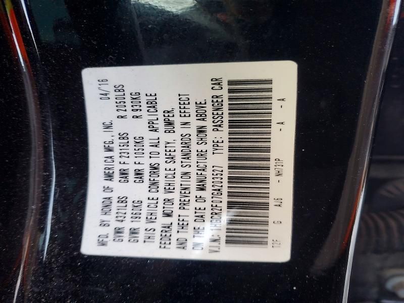 2016 Honda Accord ex