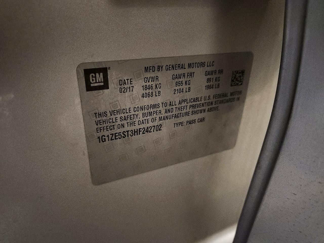 2017 Chevrolet Malibu lt