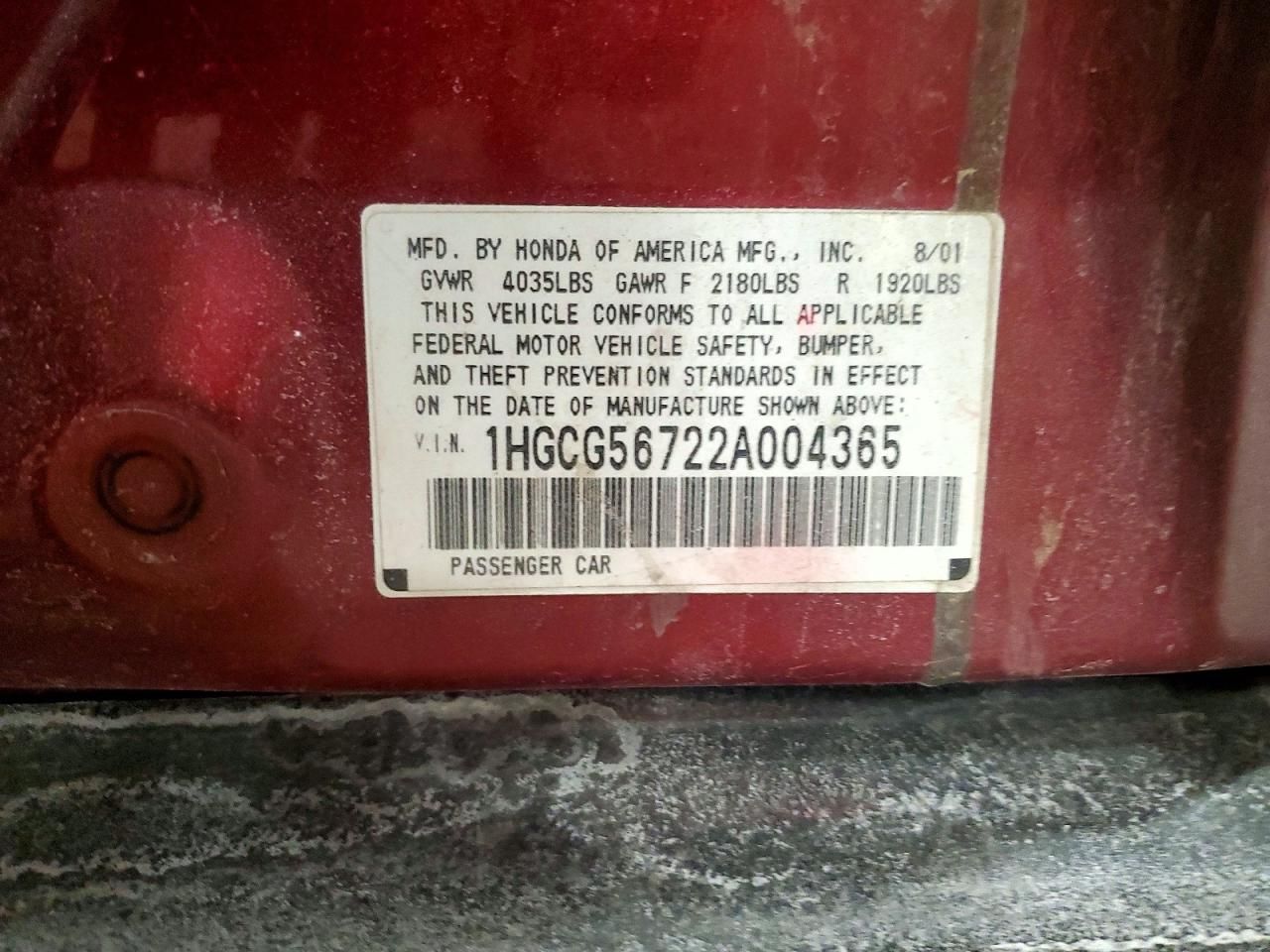 2002 Honda Accord se