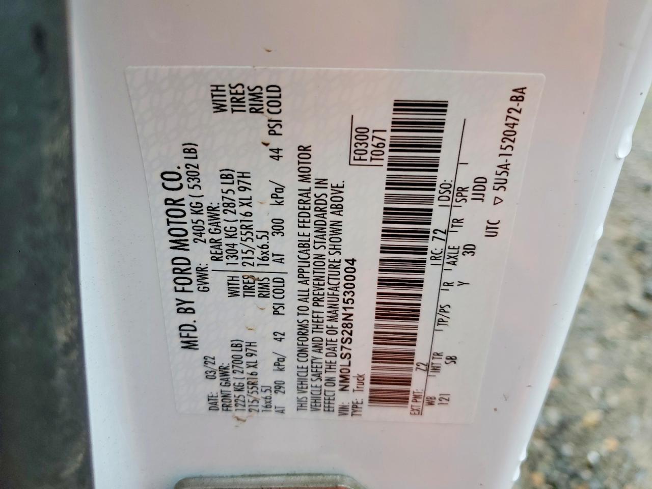 2022 Ford Transit Connect XL