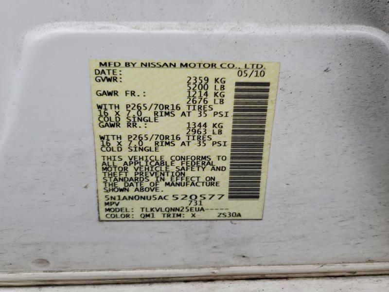 2010 Nissan Xterra off Road