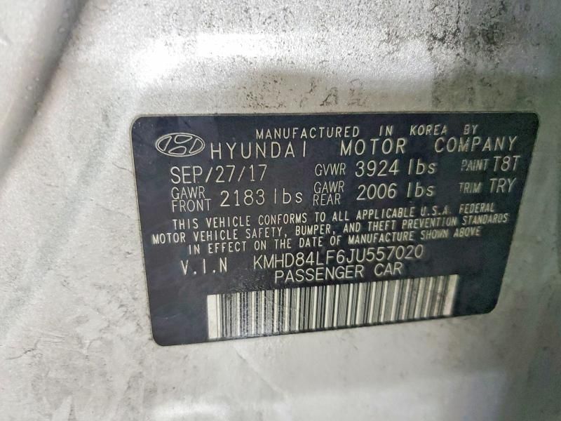 2018 Hyundai Elantra sel