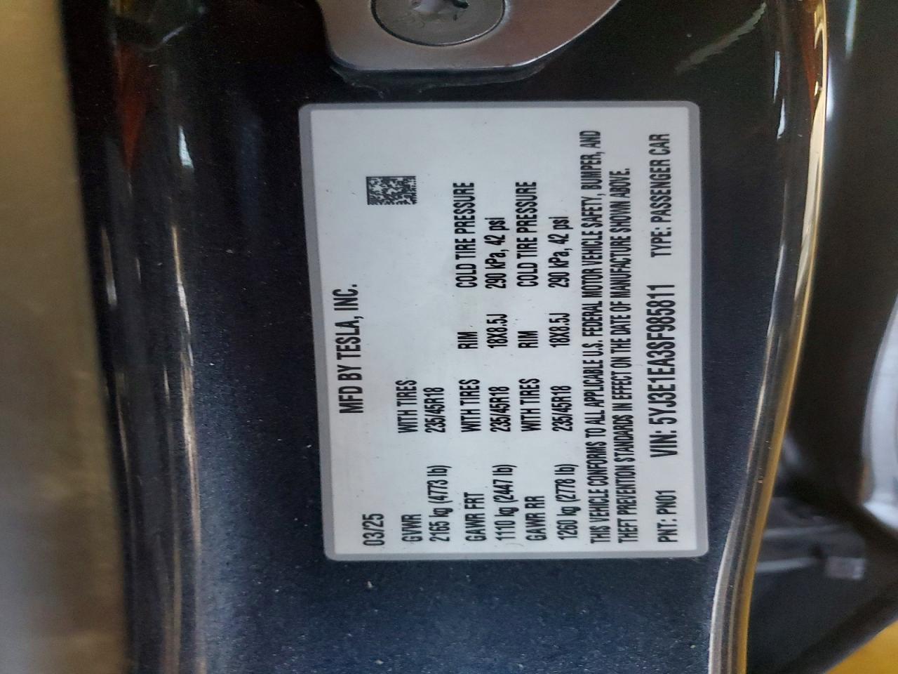 2025 Tesla Model 3