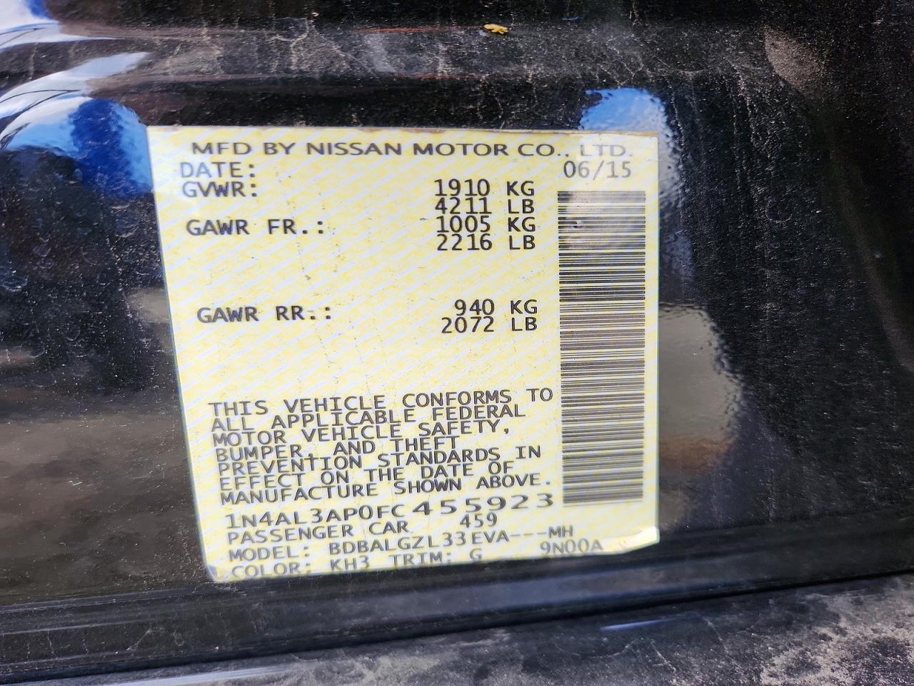 2015 Nissan Altima 2.5