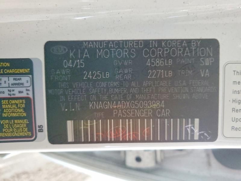 2016 KIA Optima Hybrid